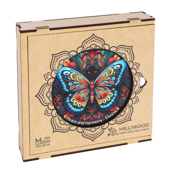 Puzzle drewniane - Peace and Harmony - Motyl - 206 el. - obrazek 4