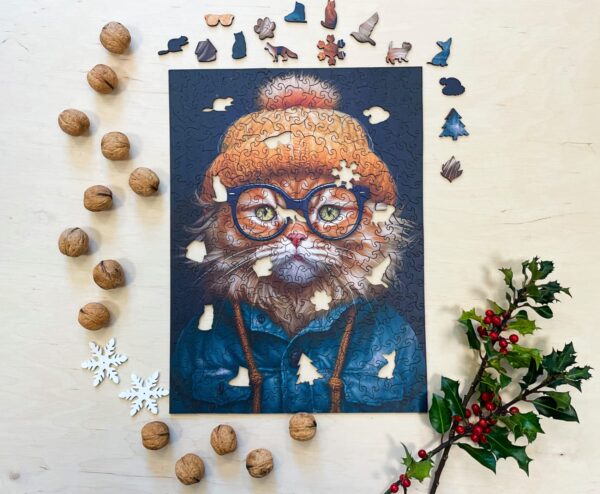 Wooden puzzle - Cold is cool - Giovanny Ginger Cat - Image 2