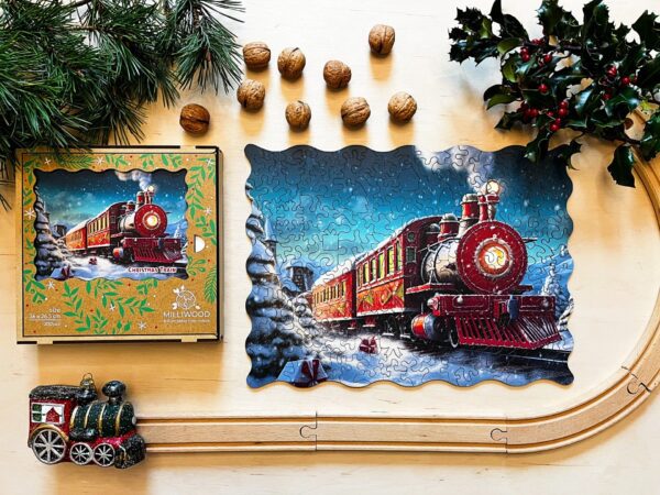 Puzzle drewniane - Christmas  - Świąteczny pociąg - 200 el. - obrazek 4