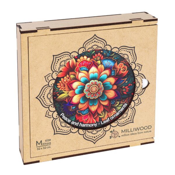 Wooden puzzle - Peace and harmony - Leaf ornaments - 206 el. - Image 4