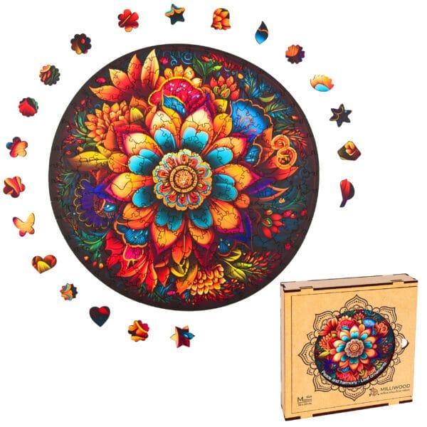 Puzzle drewniane - Peace and harmony - Kwiaty - 206 el. - obrazek 5