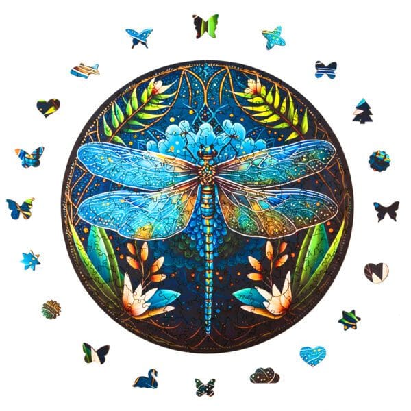 Puzzle drewniane - Peace and harmony - Ważka - 206 el.