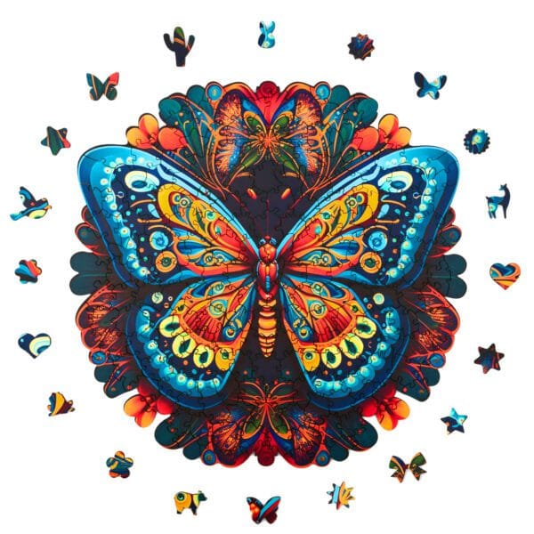 Puzzle drewniane - Peace and Harmony - Motyl - 206 el.