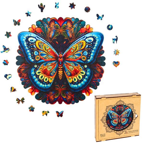 Puzzle drewniane - Peace and Harmony - Motyl - 206 el. - obrazek 5