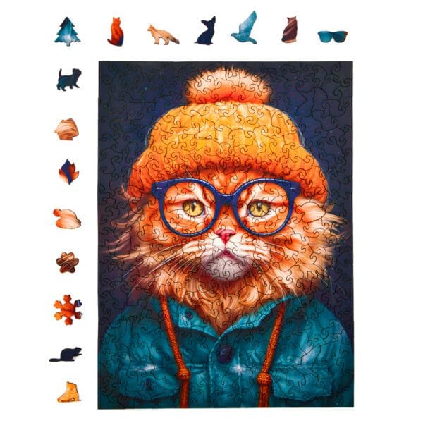 Wooden puzzle - Cold is cool - Giovanny Ginger Cat